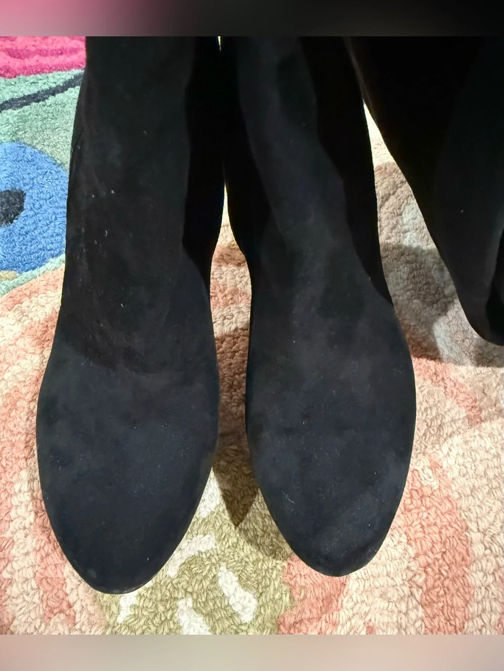 Over the knee black suede boot, size 7